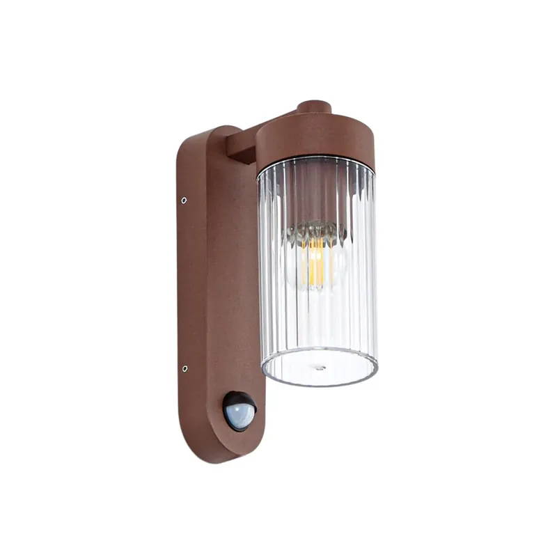 Lampă de exterior Kaliro, 24 cm, rugină, senzor, IP54 - Lindby Preferatul clienților