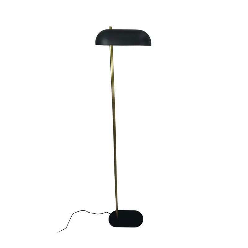 Lampadar de podea Arch, negru/alamă, 143 cm - Dyberg Larsen Reducere