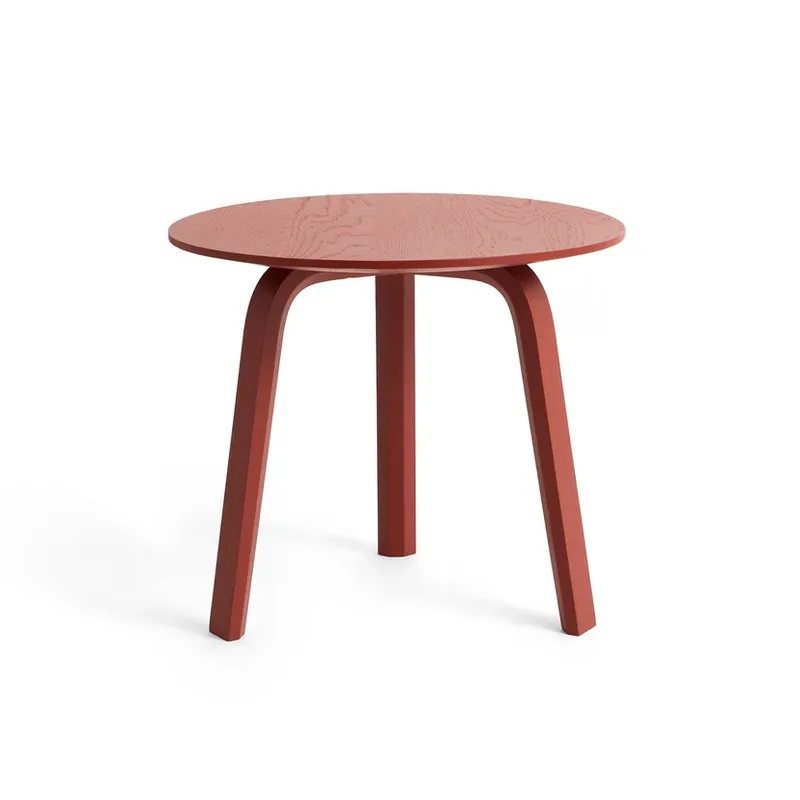 Măsuță de cafea Bella, roșie, Ø45 x H39 cm, stejar - HAY Bestseller