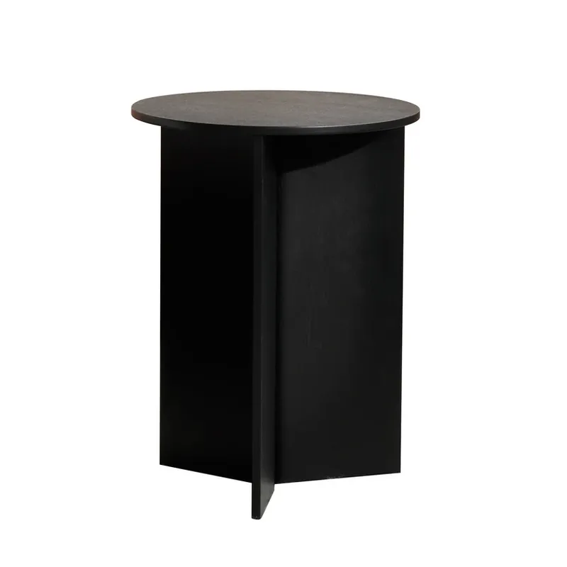 Preț promoțional Măsuță auxiliară Slit, negru, stejar, Ø 35 cm - HAY