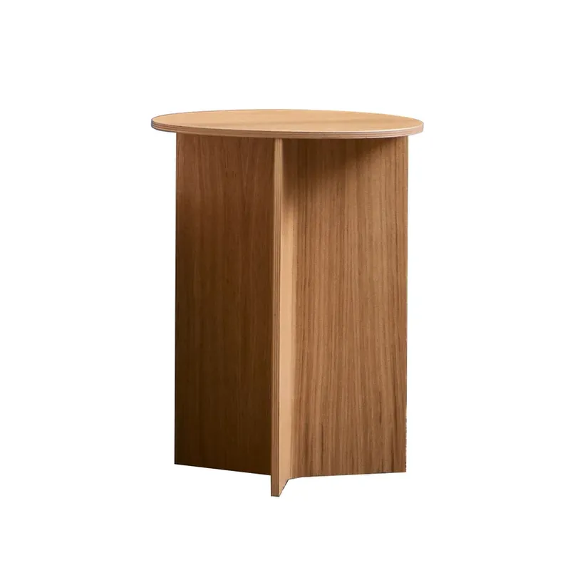 Promoție Măsuță auxiliară Slit, lemn de nuc lăcuit, Ø 35 cm - HAY
