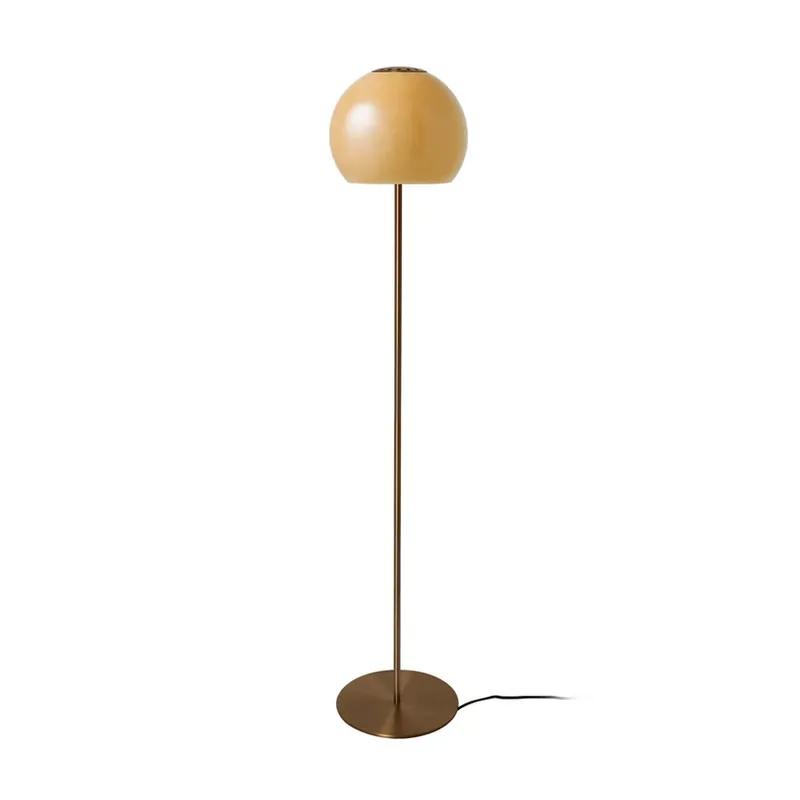 Lampadar Ball Glass, chihlimbar, sticlă, 130 cm, E27 - FRANDSEN Reduceri