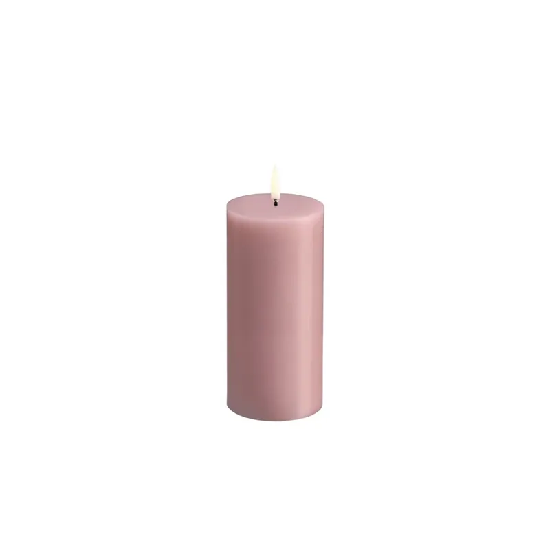 Preț redus Lumânare LED PILLAR, roz, înălțime 15 cm, ceară - Uyuni Lighting