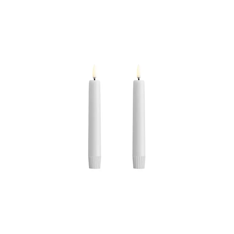 Set de 2 lumânări LED TAPER, alb, înălțime 16,4 cm - Uyuni Lighting Disponibil imediat
