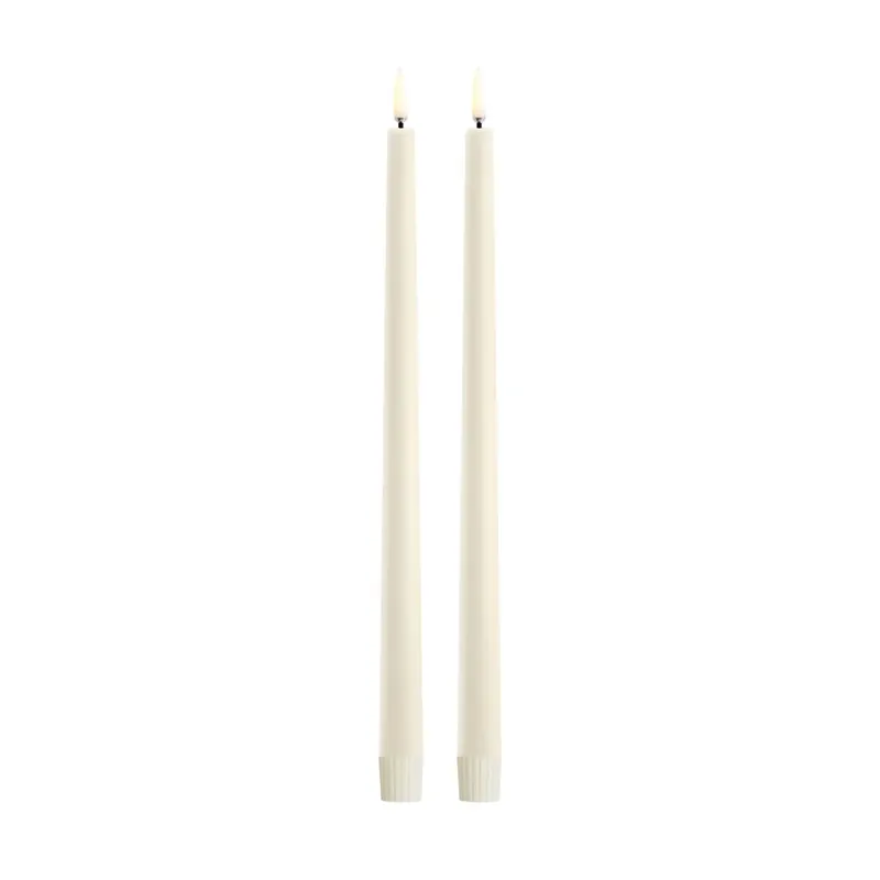 Calitate înaltă Lumânare LED TAPER, set de 2, culoare ivoriu, înălțime 32 cm - Uyuni Lighting