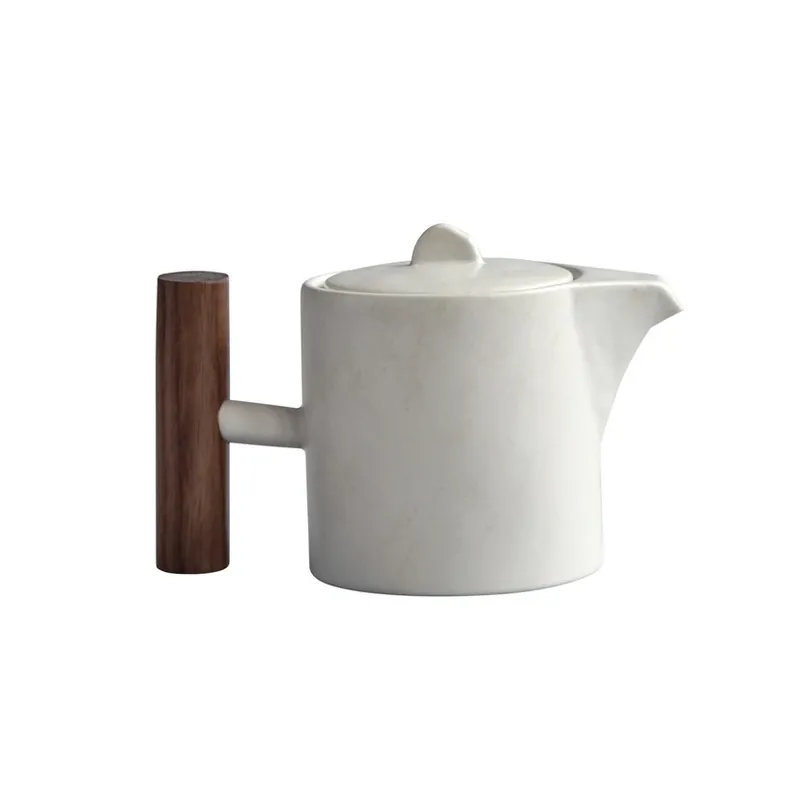 Ceainic Native Înălțime 11 cm, piatră/lemn, alb - 101 Copenhagen Ofertă limitată