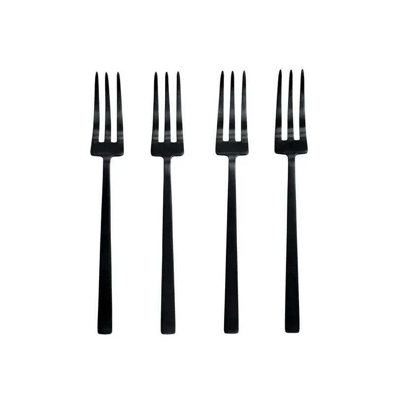 Furculiță pentru desert Kogei, set de 4, negru, 16 cm - 101 Copenhagen Preț promoțional
