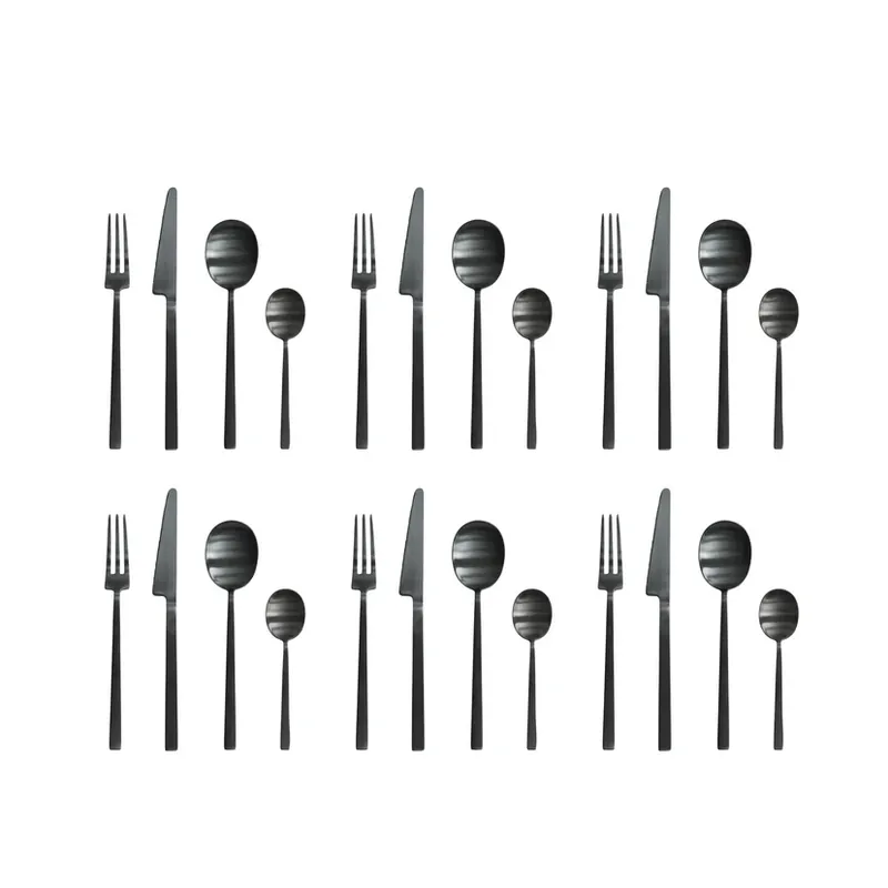 Reducere Set de tacâmuri Kogei, negru, set de 24 - 101 Copenhagen