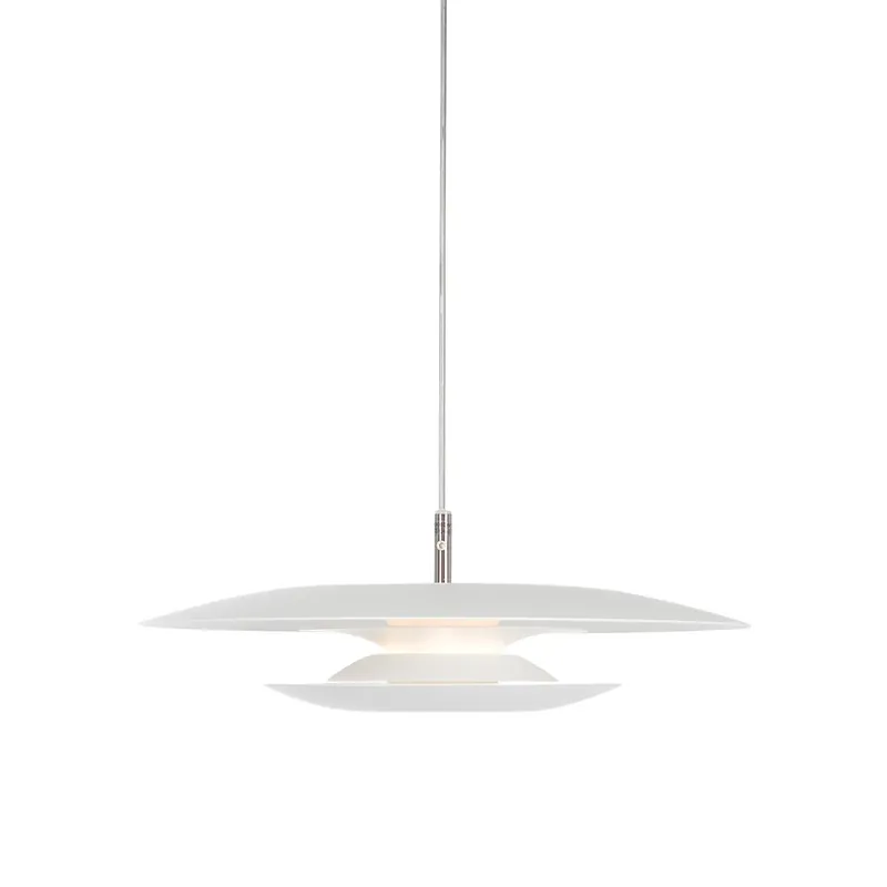 Expediere rapidă Lampă suspendată Eclipse, Ø 43 cm, albă, metal, G9 - Belid
