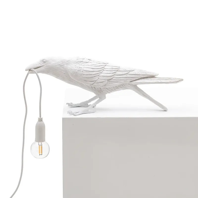 Retur ușor Bird Lamp Playing Lampă de Masă White - Seletti