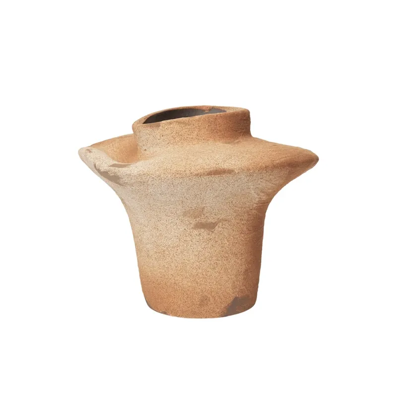 Disponibil imediat Vază Evio, maro umbra, înălțime 22 cm, faianță - ferm LIVING