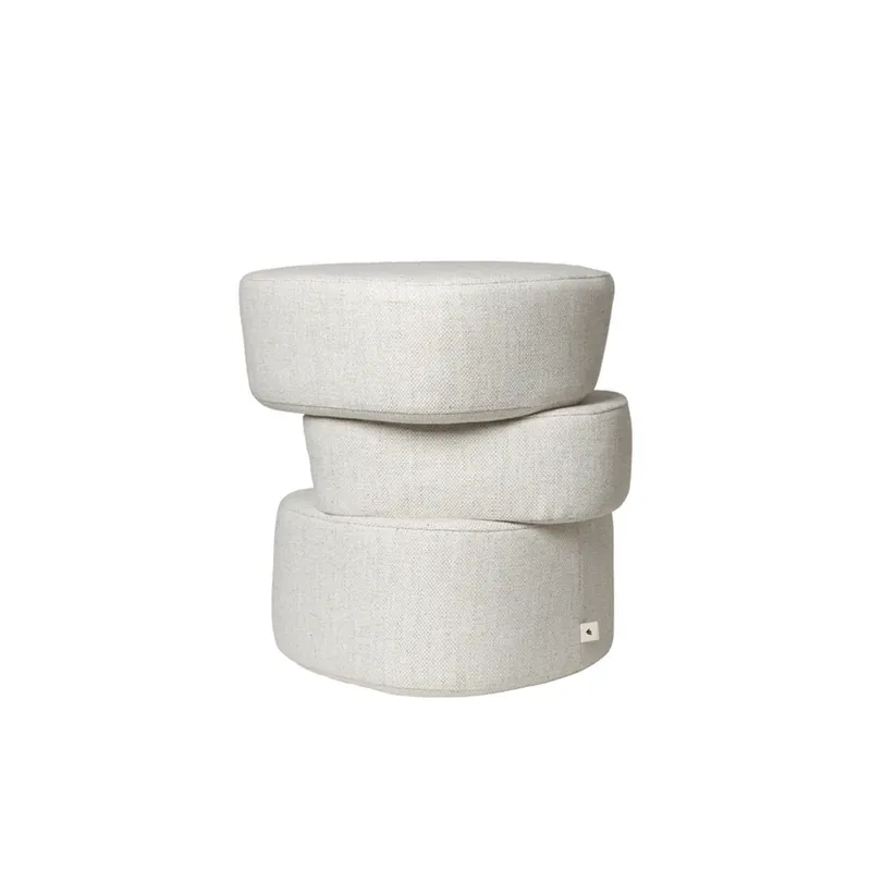 Set de taburete PLYO, alb, tapițerie din material textil, 46 cm - ferm LIVING Livrare expres