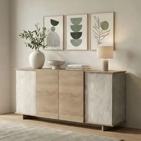 Bufet, Zafore, Stejar, 180x33x50 cm Ofertă exclusivă