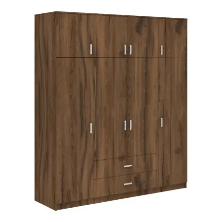 Dulap cu 4 usi, Royal, Nuc, 200x58x230 cm Preț mic