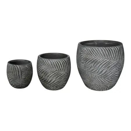 Vezi acum Set 3 buc. ghivece decorative, Dortu, Gri inchis, 56x56x55 cm