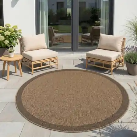 Bestseller Covor rotund Timber V2 Bej 80x80 cm