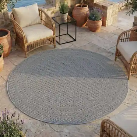 Bestseller Covor rotund Desert V4 Gri 200x200 cm