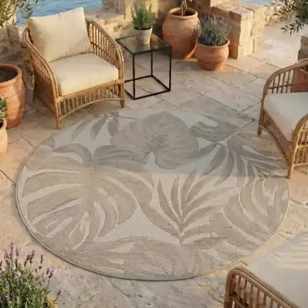 Doar azi Covor rotund Desert V2 Bej 120x120 cm