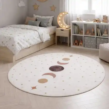 Bestseller Covor rotund Coco V6 Crem 120x120 cm