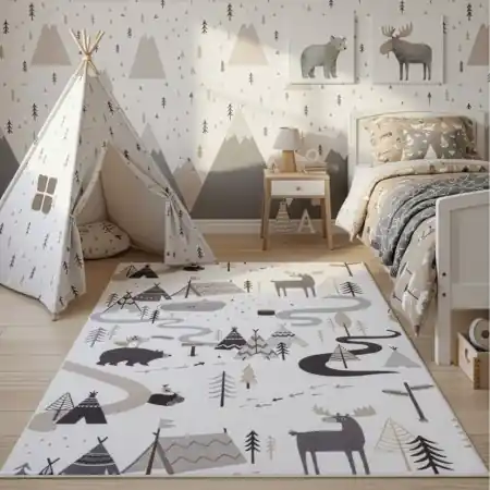 Covor Coco V5 Crem 120x170 cm Doar azi