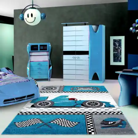 Preferatul clienților Covor Kids Albastru V1 160x230 cm