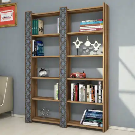 Preț redus Biblioteca City 2 - Walnut, Chalcedony