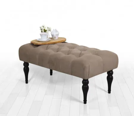 Ofertă exclusivă Taburet bancuta Soltani Gri 50x20 cm
