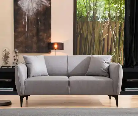 Canapea 2 locuri Naura Gri 185x55 cm Cumpără online