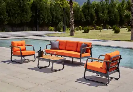 Set de gradina Rio Portocale 186x73x66 cm Reducere de preț