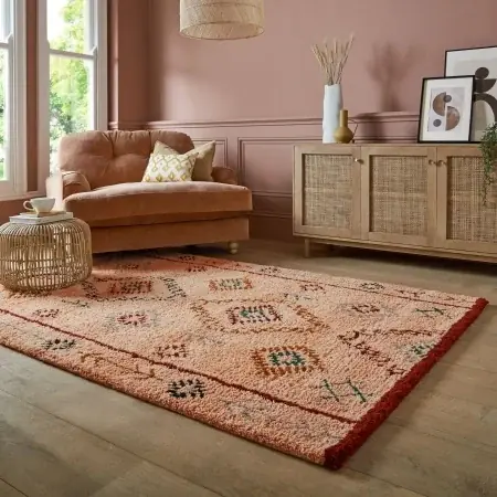 Covor Maroc Sahara Shaggy Roz 160X230 cm, Flair Rugs Reducere specială
