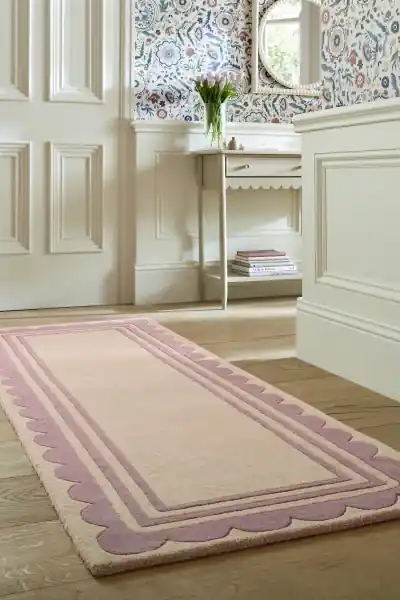 Covor traversa Lois Scallop Verde 80X230 cm, Flair Rugs Ofertă de sezon
