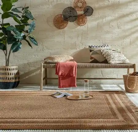 Comandă acum Covor Sylvie Layla Border Natural 120X170 cm, Flair Rugs