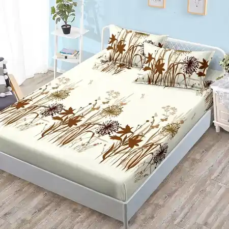 Cearsaf de pat cu elastic si 2 fete de perna Grace 180x200 cm (Finet) Ieftin