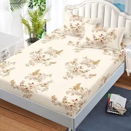 Cearsaf de pat cu elastic si 2 fete de perna Haris 180x200 cm (Finet) Reducere specială