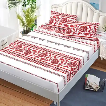 Ultima șansă Cearsaf de pat cu elastic si 2 fete de perna Maia 180x200 cm (Finet)