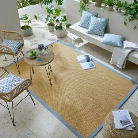 Cel mai bun preț Covor Sisal Look Outdoor Albastru Deschis 160x230 cm, Flair Rugs