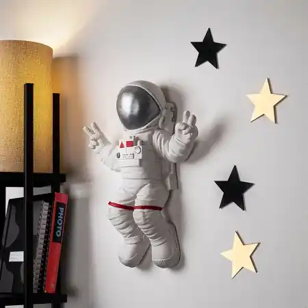 Accesoriu decorativ de perete Yak-001 Astronaut Alb 35x47x10 cm Preț redus