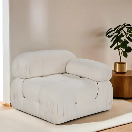 Fotoliu modular Bubble Alb Doar azi