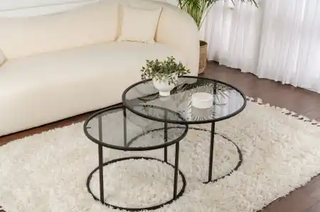 Nu rata Set masute de cafea Aurum Negru