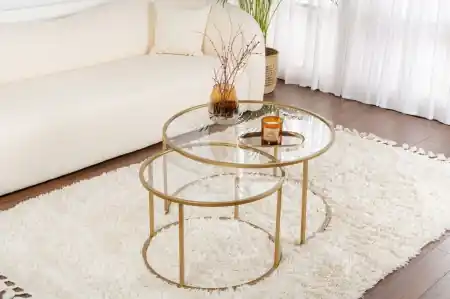 Cumpără online Set masute de cafea Aurum Auriu