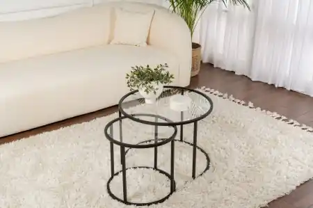 Cumpără online Set masute de cafea Aurum Negru