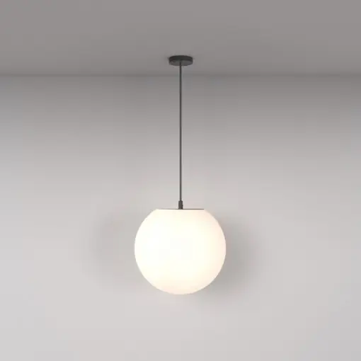 Cumpără acum Pendul exterior modern negru cu sfera alba Maytoni Erda