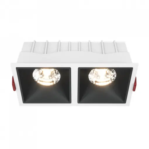 Spot incastrat modern alb negru dublu 30w Maytoni Alfa Led 4000K Ofertă specială