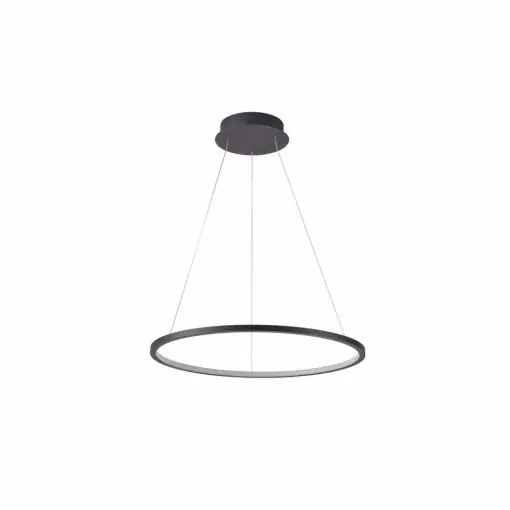 Reducere extra Lustra moderna neagra rotunda cu led Vinola d40