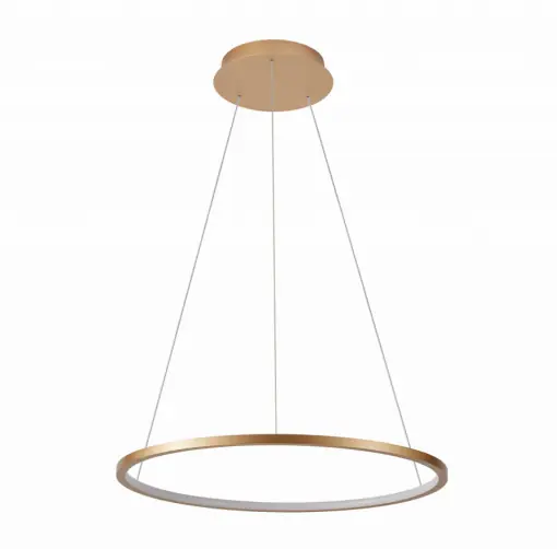 Cumpărături sigure Lustra moderna aurie rotunda cu led Vinola d80