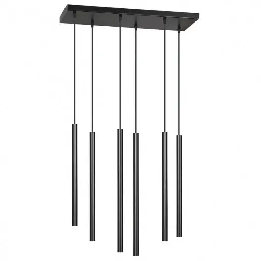 Lustra moderna liniara neagra cu 6 pendule Selter Livrare rapidă