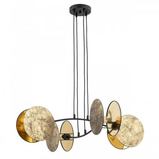 Doar azi Lustra moderna aurie din metal cu 4 becuri Motif