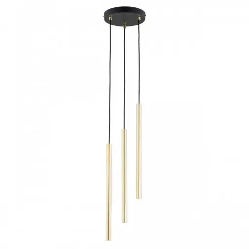 Reducere Lustra moderna rotunda aurie cu 3 pendule Selter