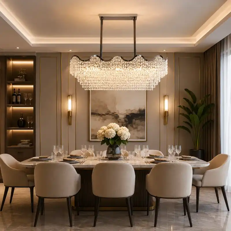 Candelabru Dining Crystal Wings, 110x40 Livrare expres