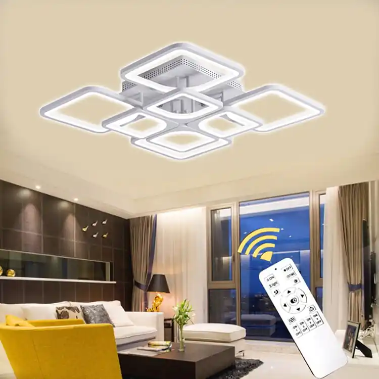 Lustra LED 176W Ceiling 8 Patrate Alb, Telecomanda Plată securizată